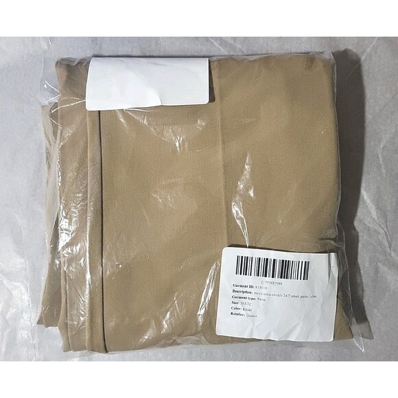 Quince Mens Ultra Stretch 24/7 Smart Chino Pants Slim Khaki 36x32 NWOT Flawless - Picture 3 of 12
